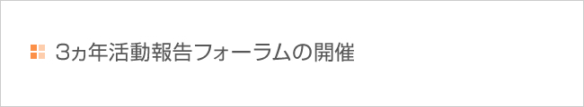 3ヵ年活動報告フォーラムの開催